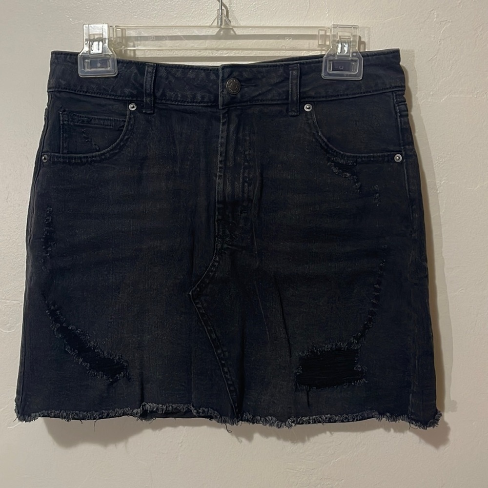 Black Jean Skirt